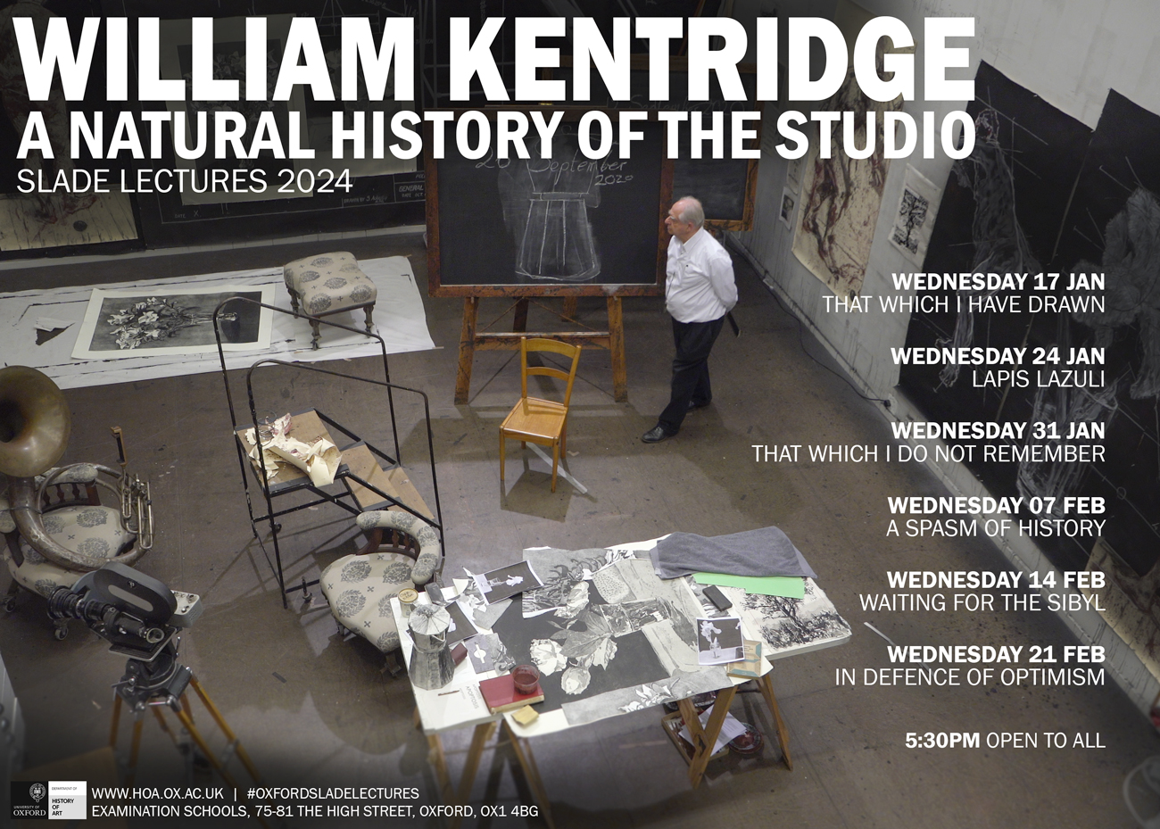 Slade Lectures 2024 - William Kentridge: A Natural History of the Studio